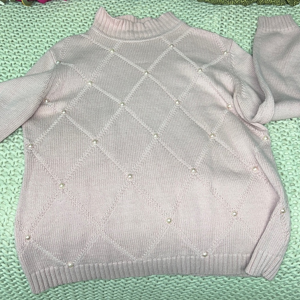 Pink pearl sweater!!